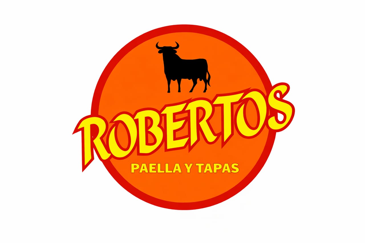 Logo van robertos paella y tapas